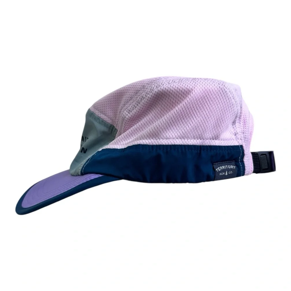 Territory Run Co Summit Canyon Pink and Purple Five Panel Running Hat